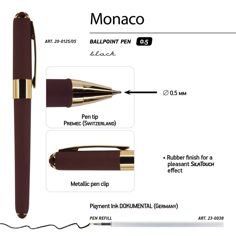 Monaco Collection Chocolate Ballpoint Pen-zoom-