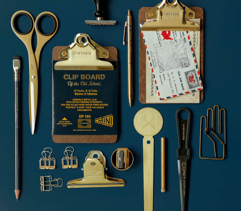 Old School Clipboard/ A4/ Gold Clip-zoom-
