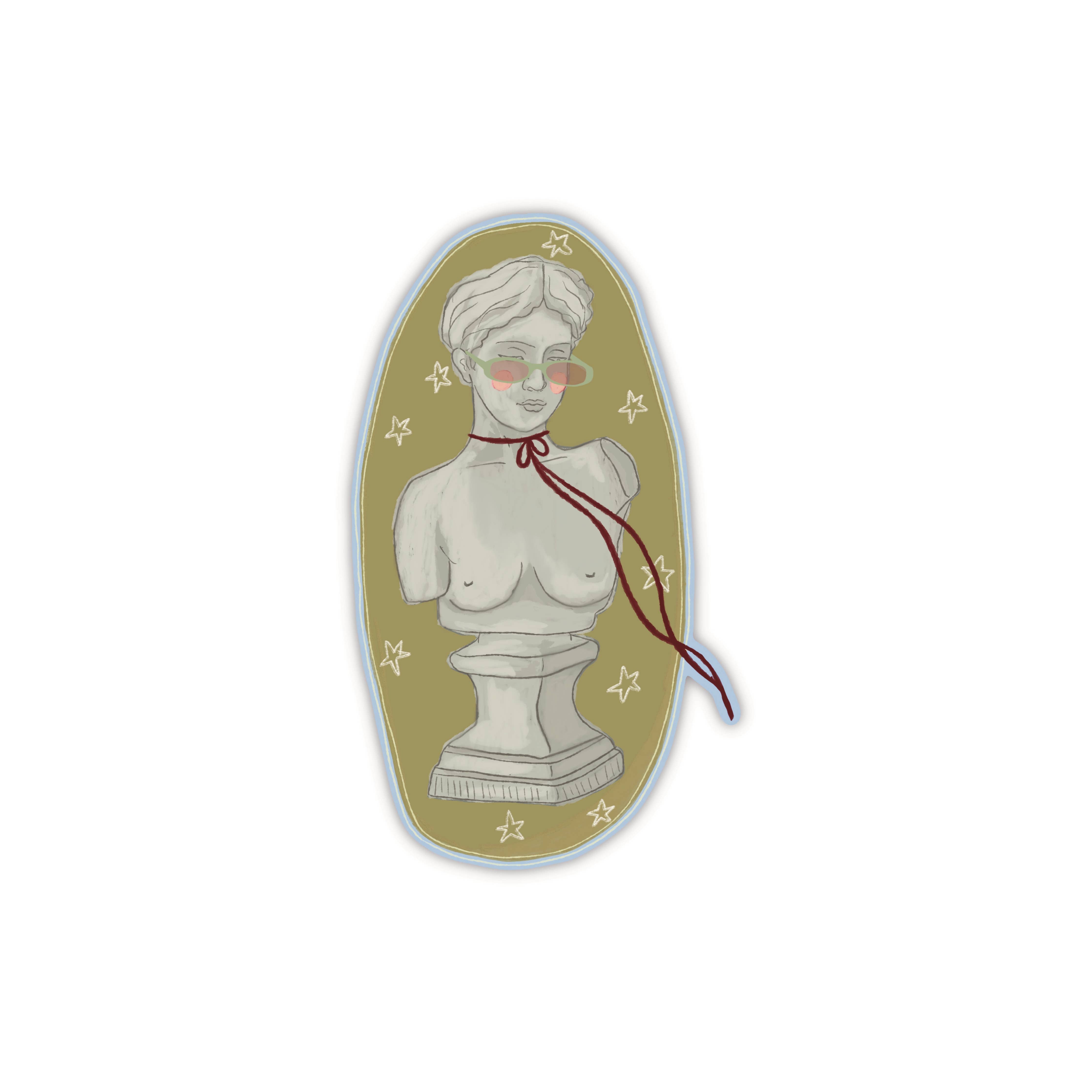 Chic Bust Die-Cut Sticker