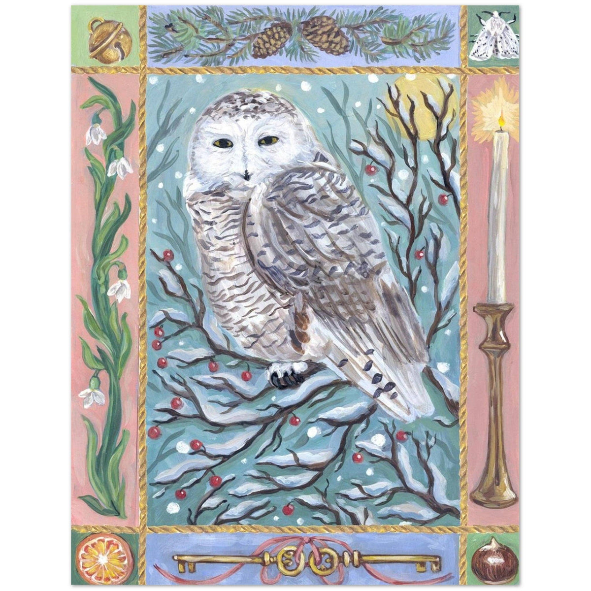 Holiday Owl Greeting Card