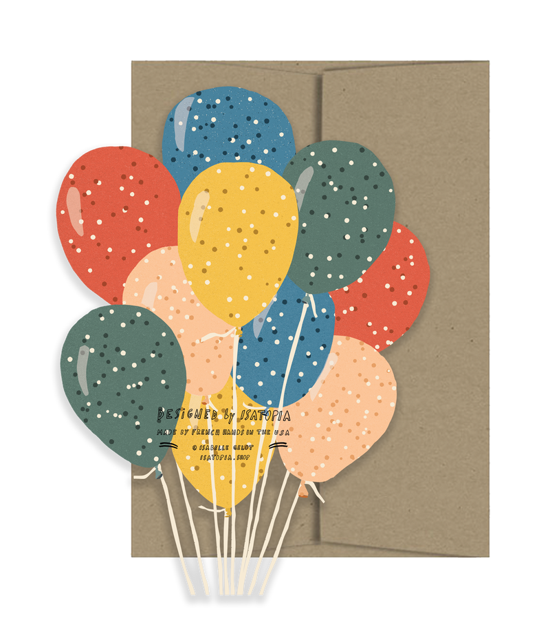 Party Balloons - Die Cut Card-zoom-
