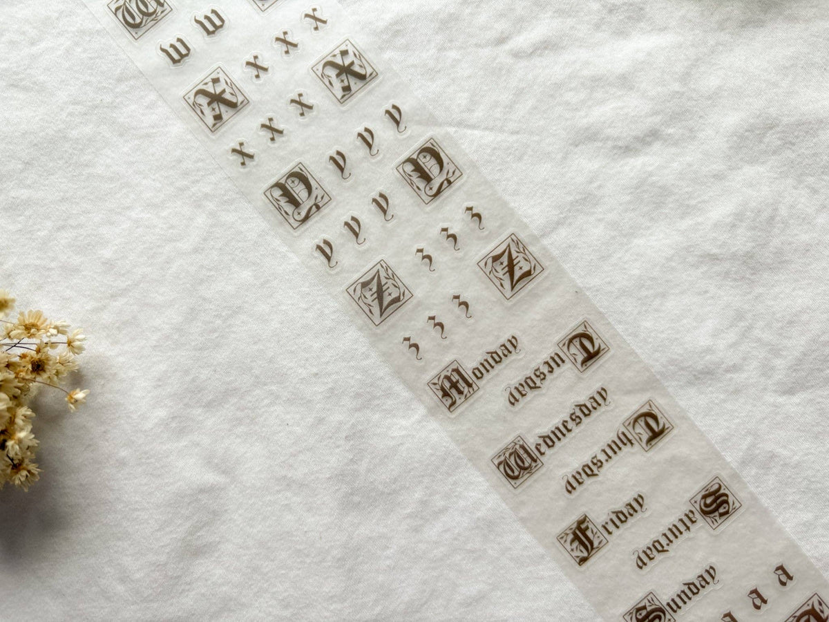 Brown Fairytale Letters PET Tape