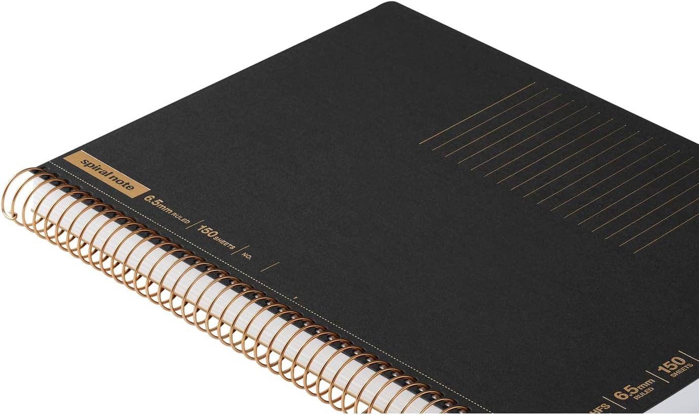 SPIRAL NOTEBOOK B5 LINE 6.5MM 150 SHEETS BLACK (N236OHFS-05)-8