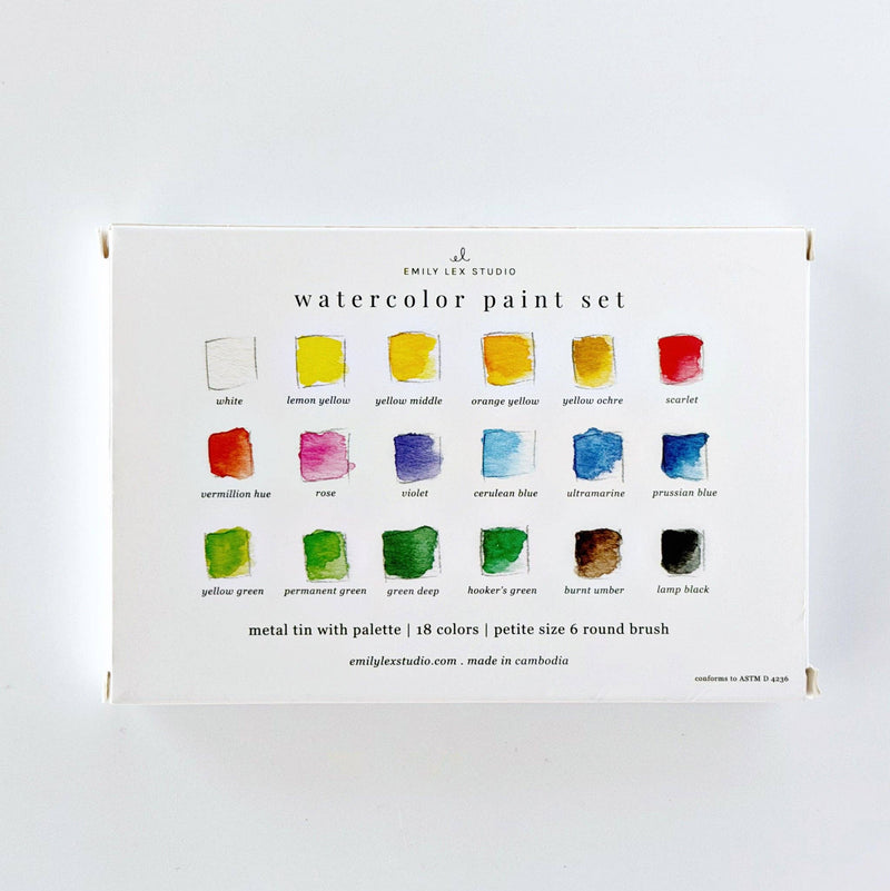 Watercolor Paint Set 18 colors (with brush)-zoom-