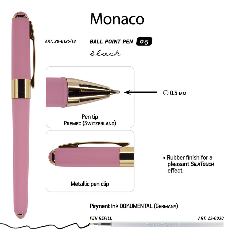 Monaco Collection Pink Ballpoint Pen-zoom-