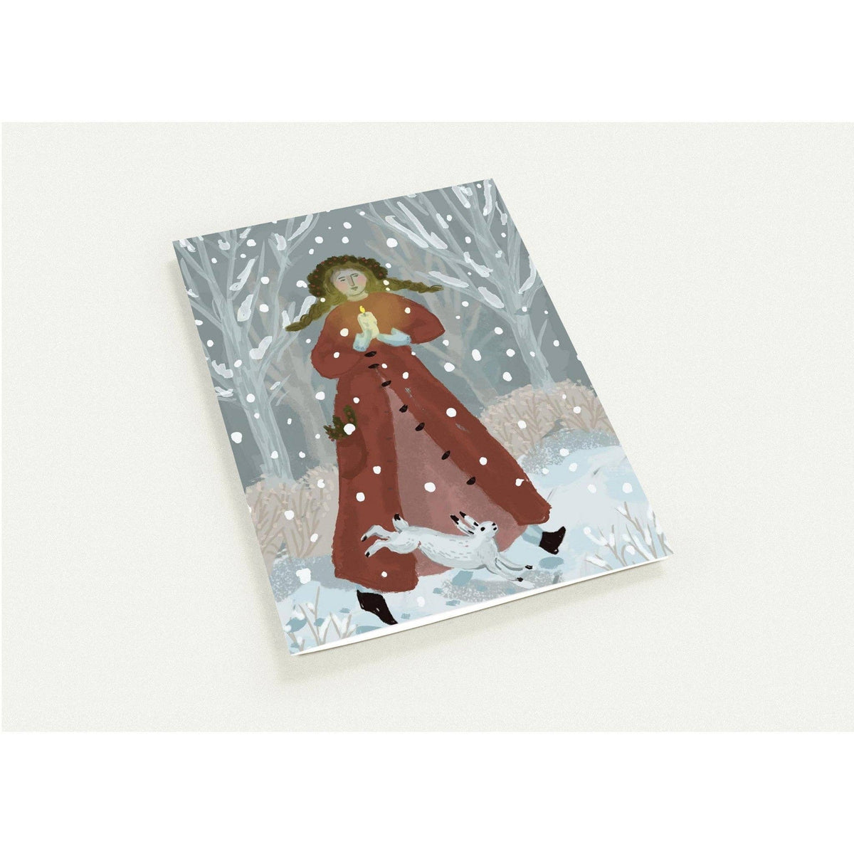 Caroling In The Snow Greeting Card-zoom-2