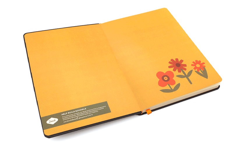 Chunky Flowers Embroidered Journal Notebook-zoom-
