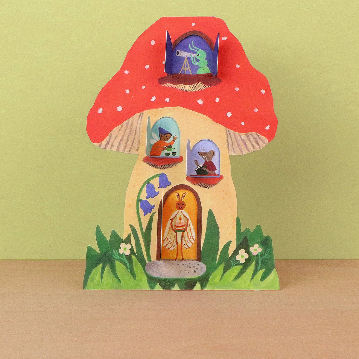 Toadstool Cottage 3D Die-Cut Greeting Card-zoom-1