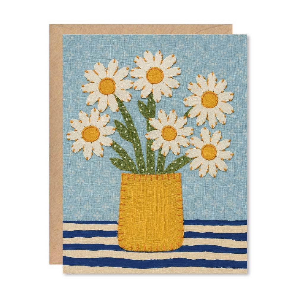 Greeting Card - Daisy Vase