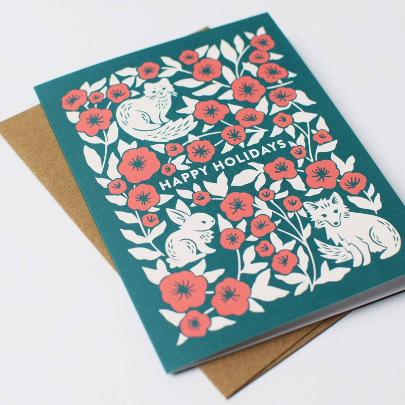 Woodland Animal Christmas Greeting Card Set: Boxed Set of 8-zoom-