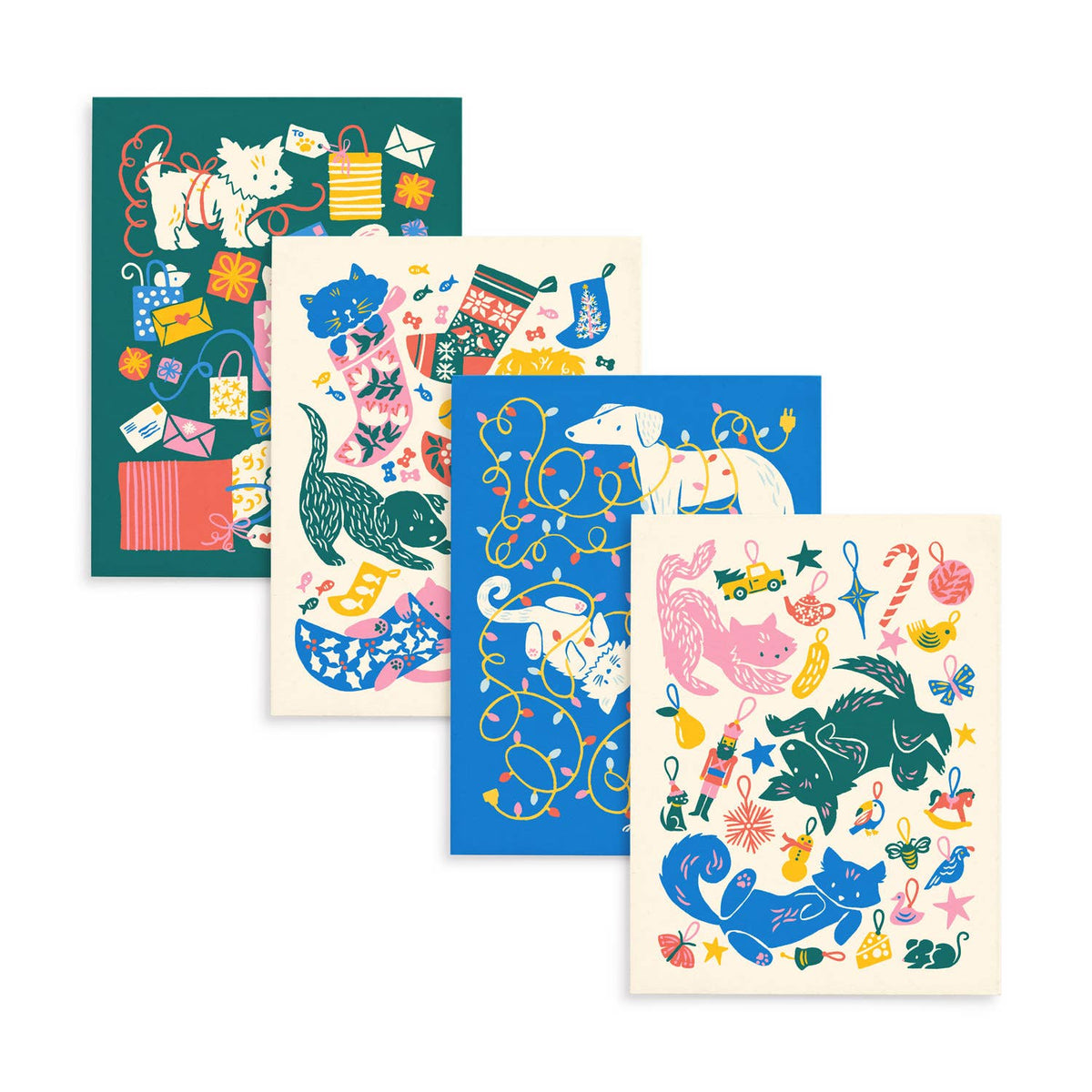 Merry Pets Christmas Greeting Card Set: Boxed Set of 8-zoom-6