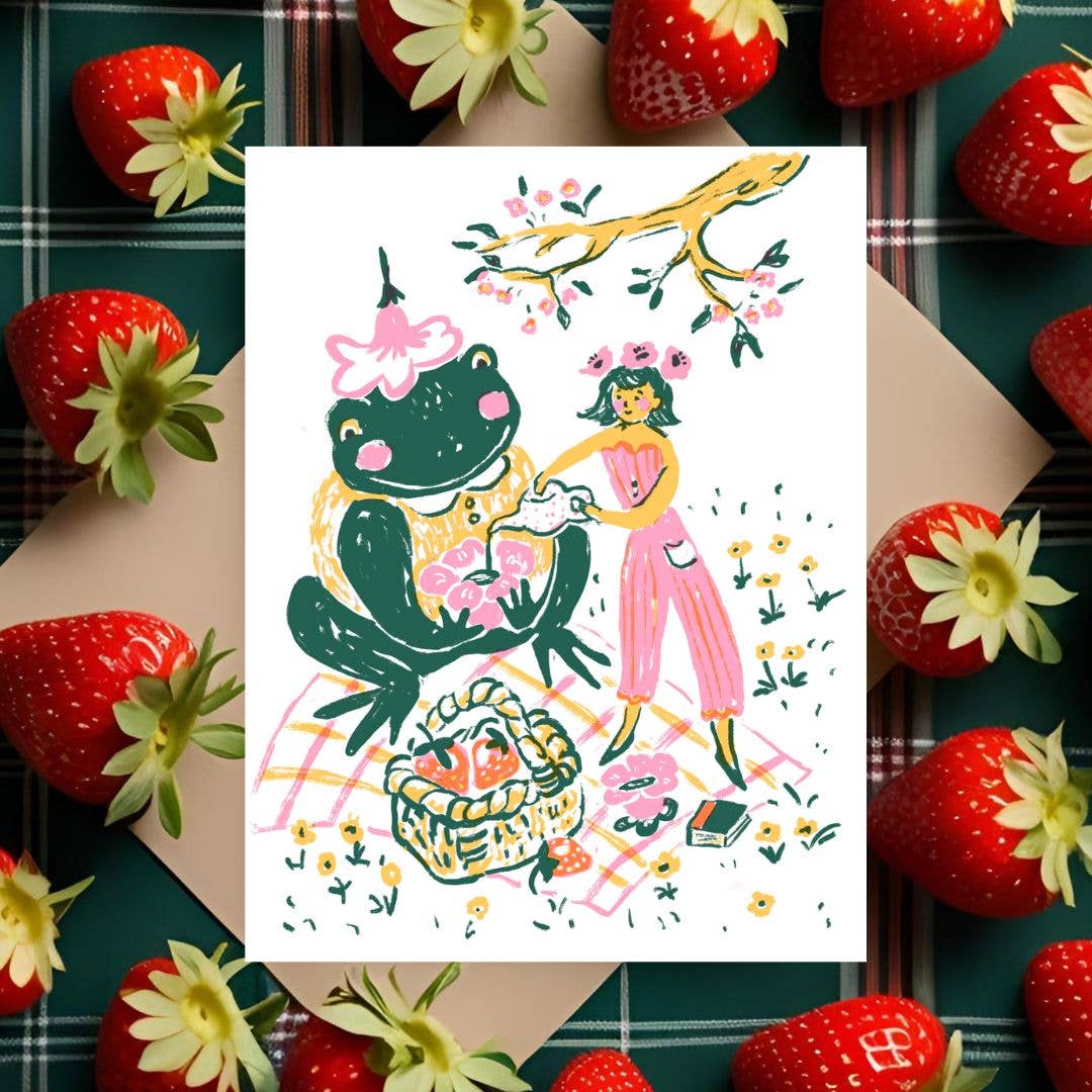 Strawberry Picnic Card