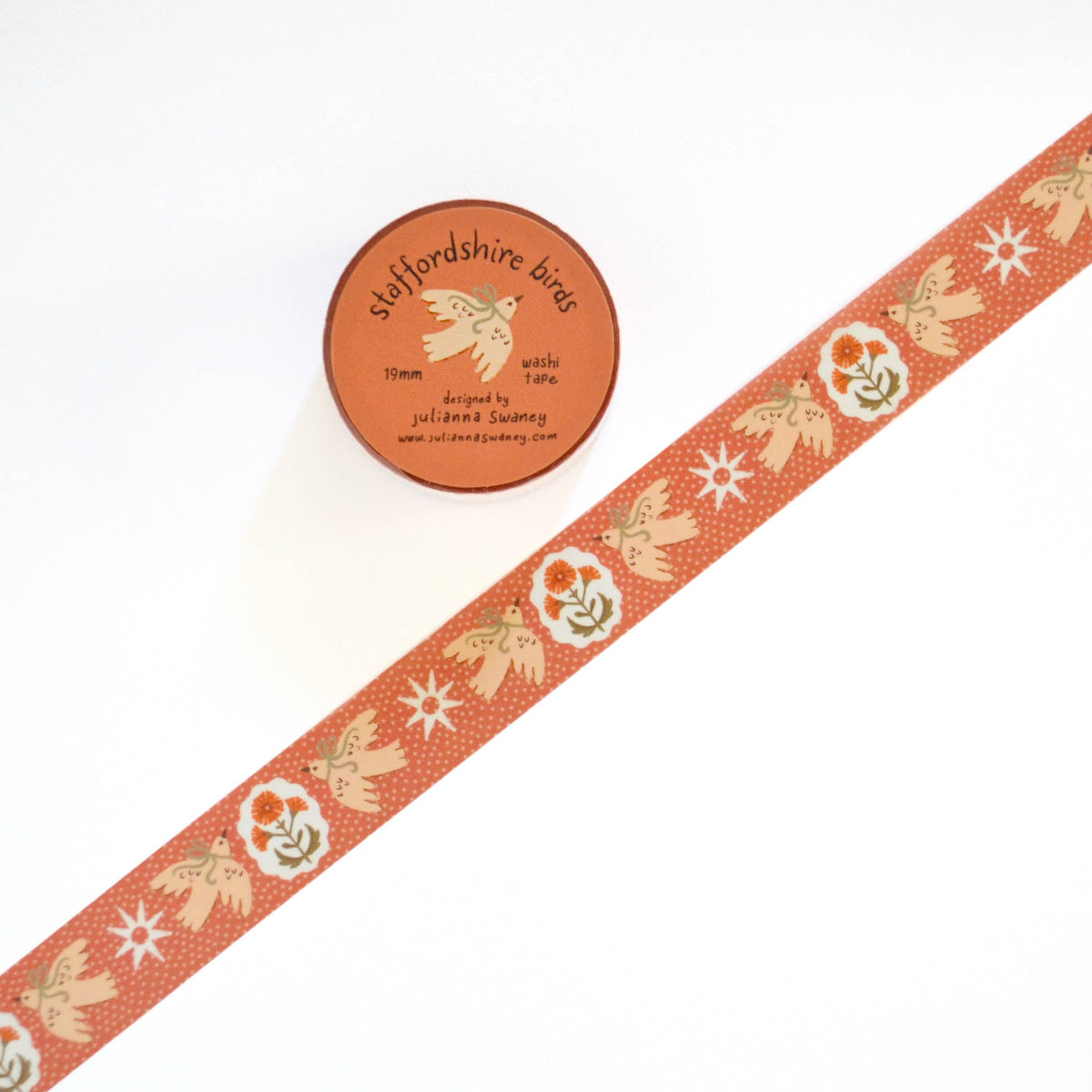 Staffordshire Birds Washi Tape