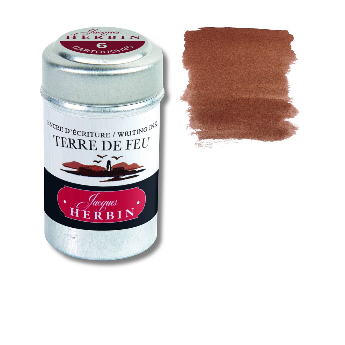 Herbin Fountain Pen Ink Cartridges - Tin of 6-zoom-11