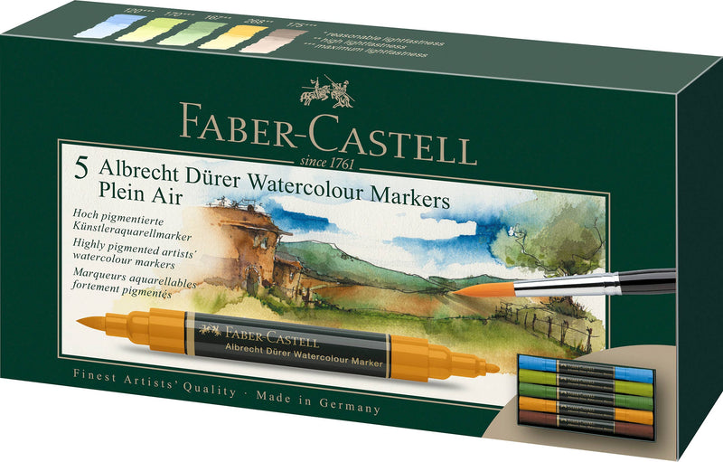 Albrecht Dürer Watercolor Markers, Plein Air - Wallet of 5-zoom-