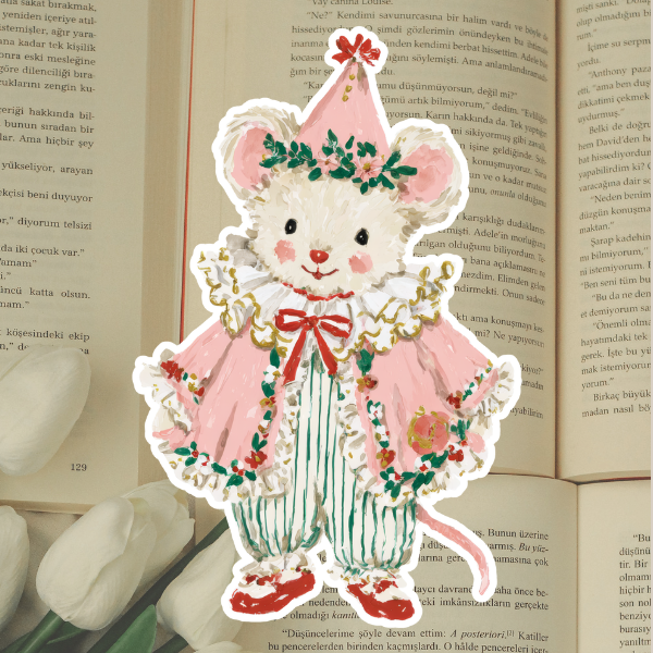 Circus Storybook Mouse Sticker