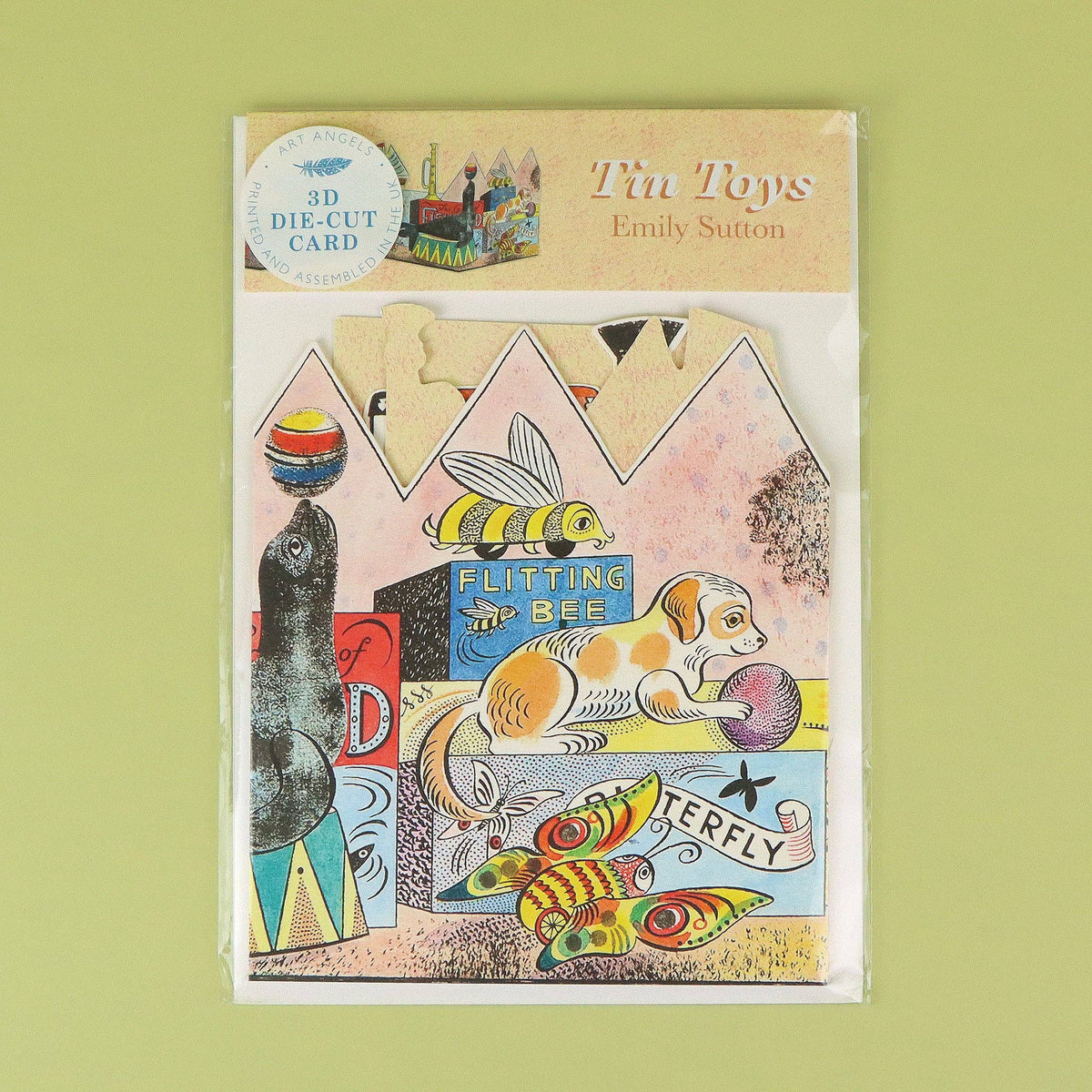 Tin Toys, Cats To Dogs 3D Die-Cut Greeting Card-5