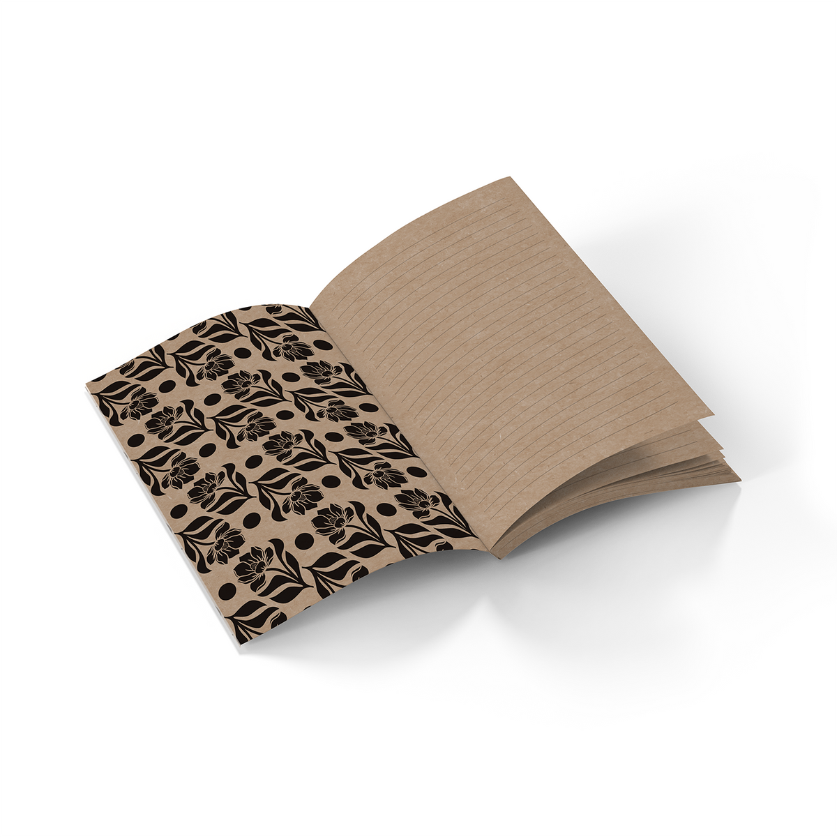Leopard Florals Kraft Classic Layflat Notebook-zoom-3