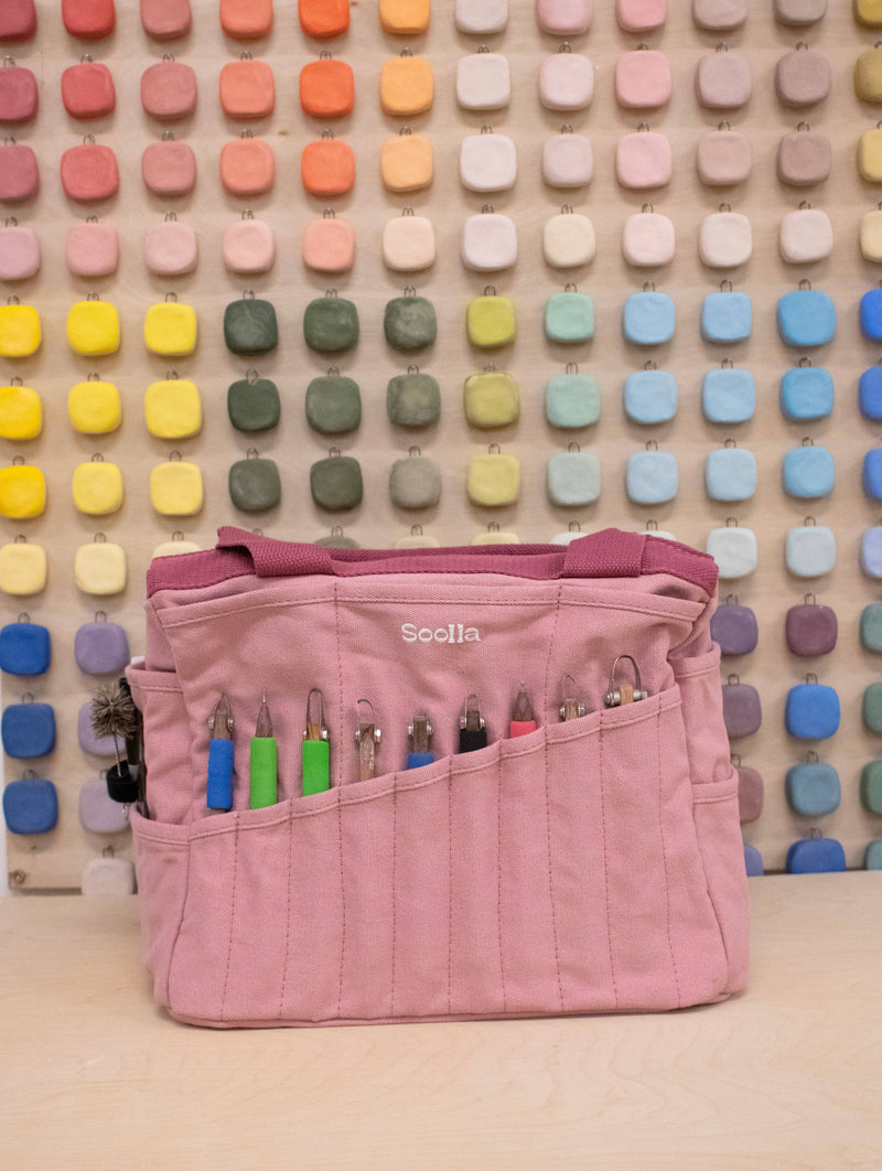 Soolla Studio Artist Bag, Desert Rose, Knitting Project Bag-zoom-