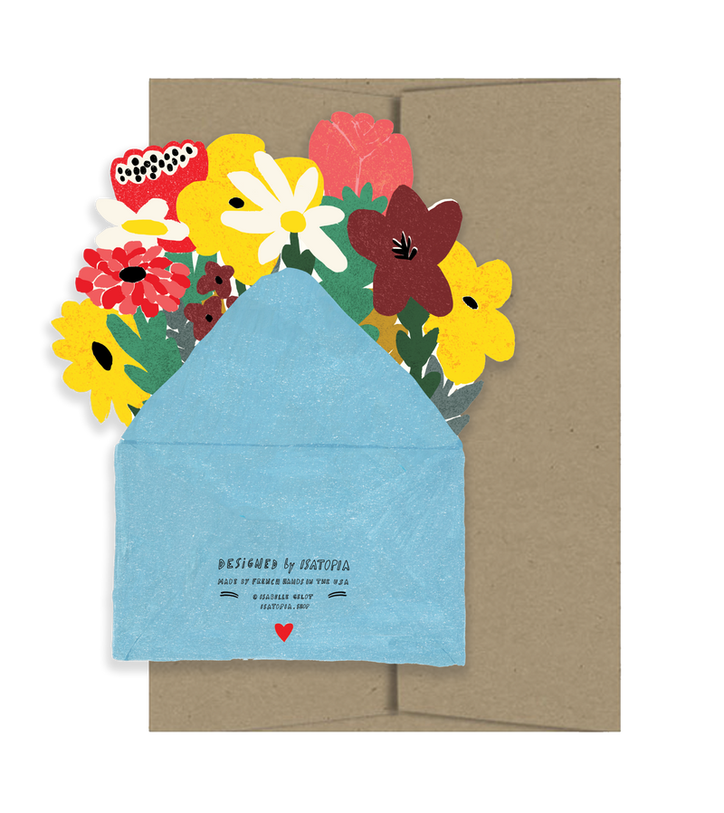 Thank You with Flowers Die Cut Card-zoom-