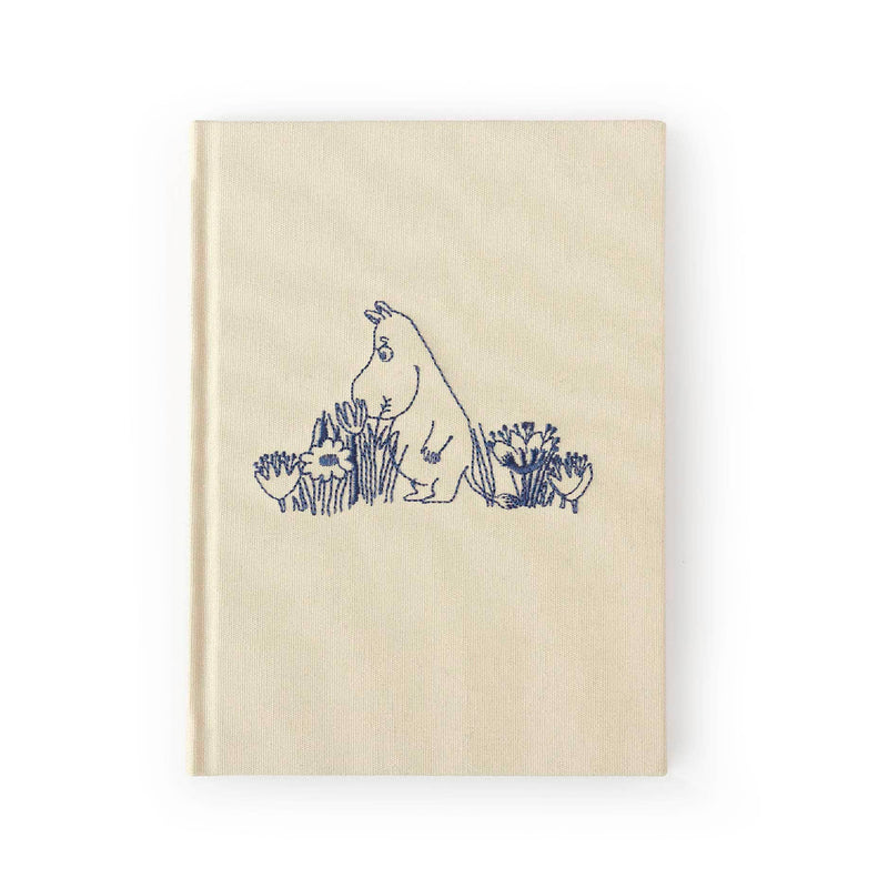 3P4 x Moomin® - Moomintroll Garden Embroidered Journal-zoom-