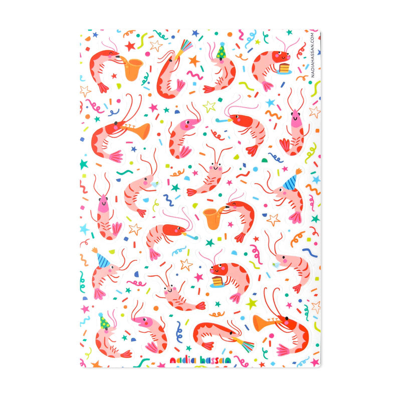 Shrimp Cocktail 5x7 Sticker Sheet-zoom-
