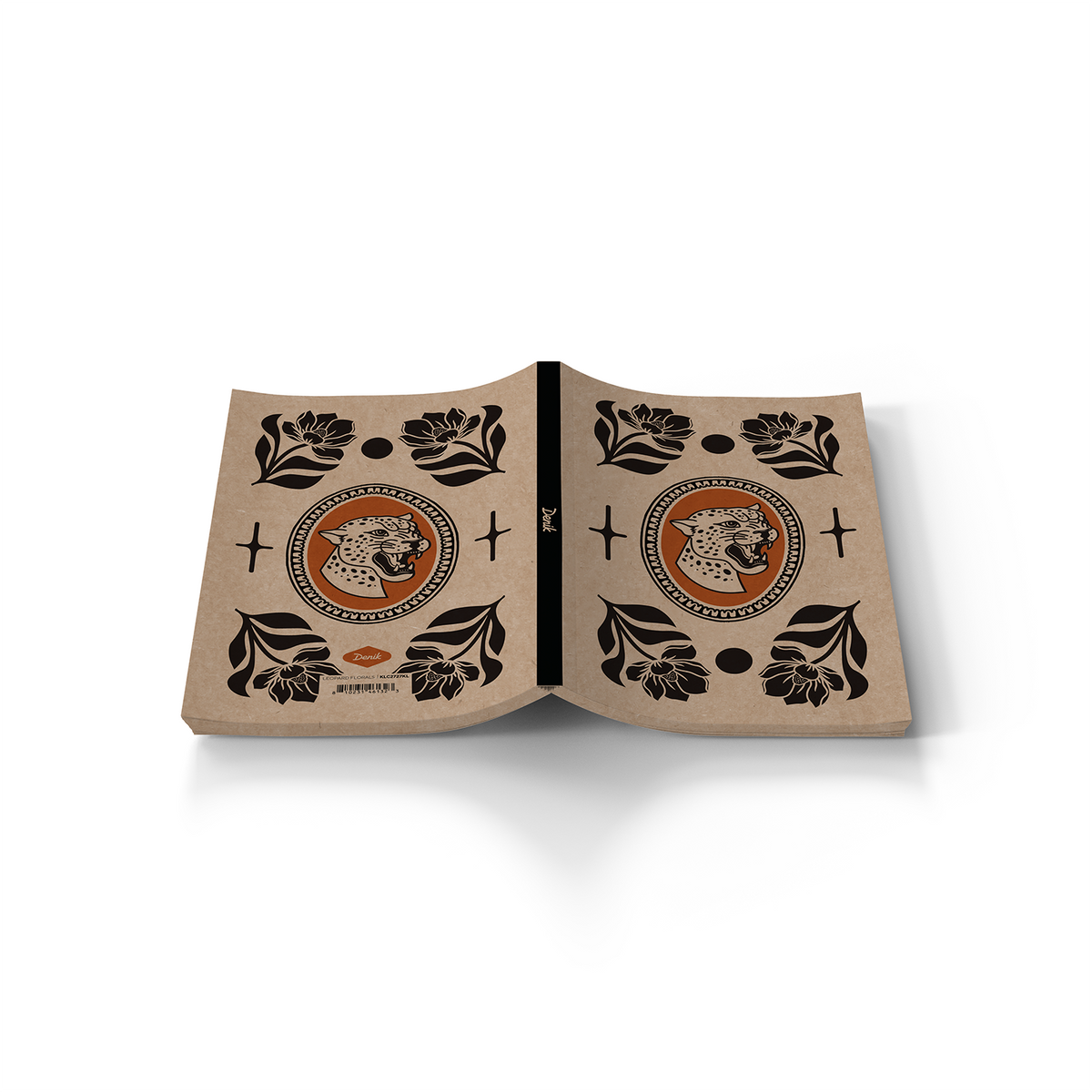 Leopard Florals Kraft Classic Layflat Notebook-4
