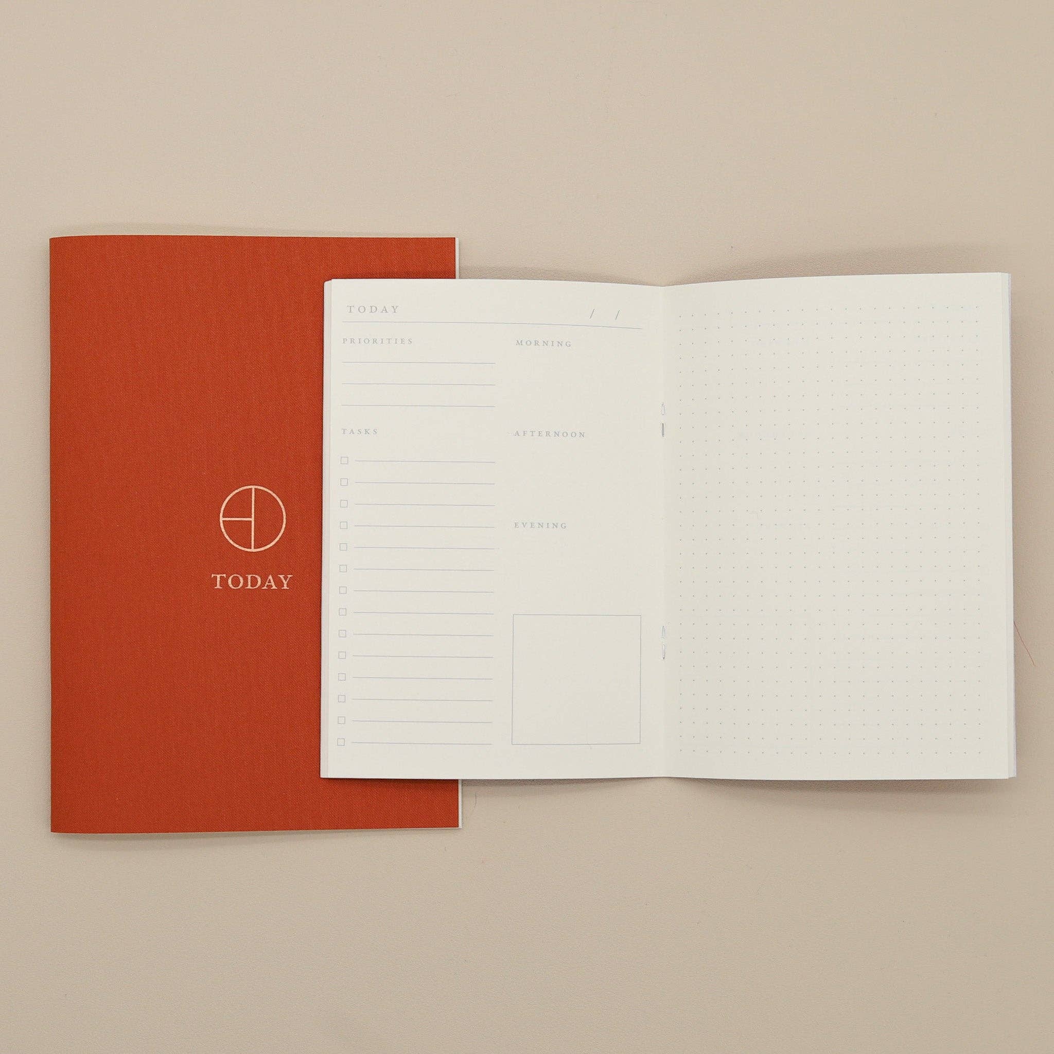 Terra Cotta Cloth Saddle Stitch Planner-zoom-6