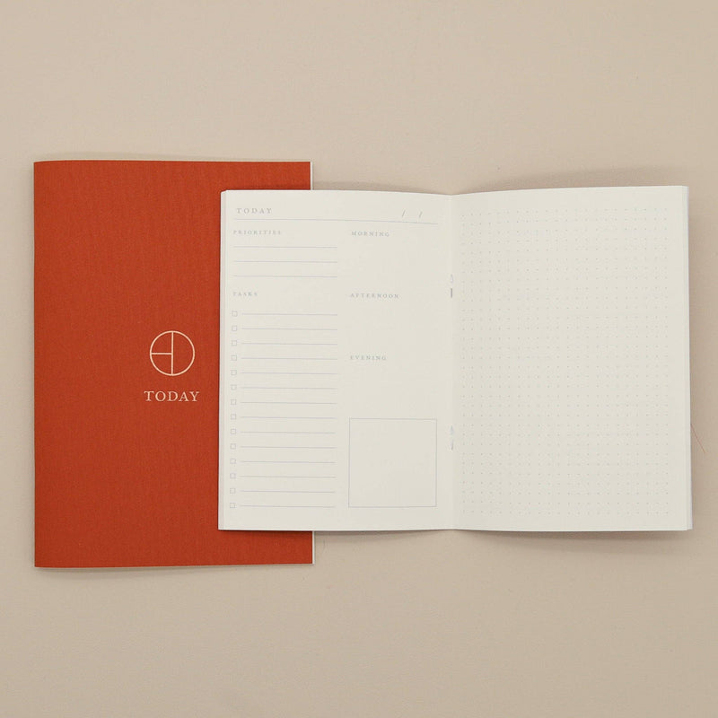 Terra Cotta Cloth Saddle Stitch Planner-zoom-