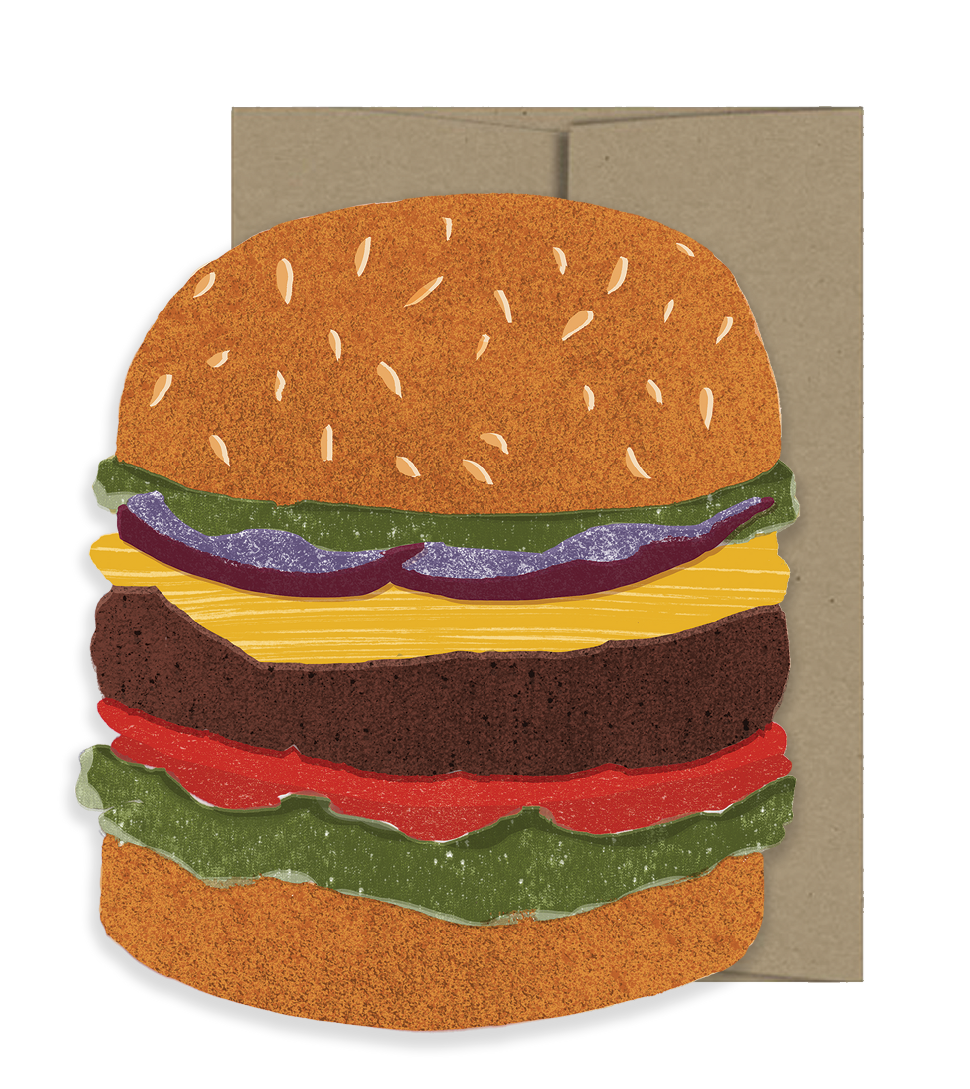 Hamburger Card - American Collection Die Cut-1