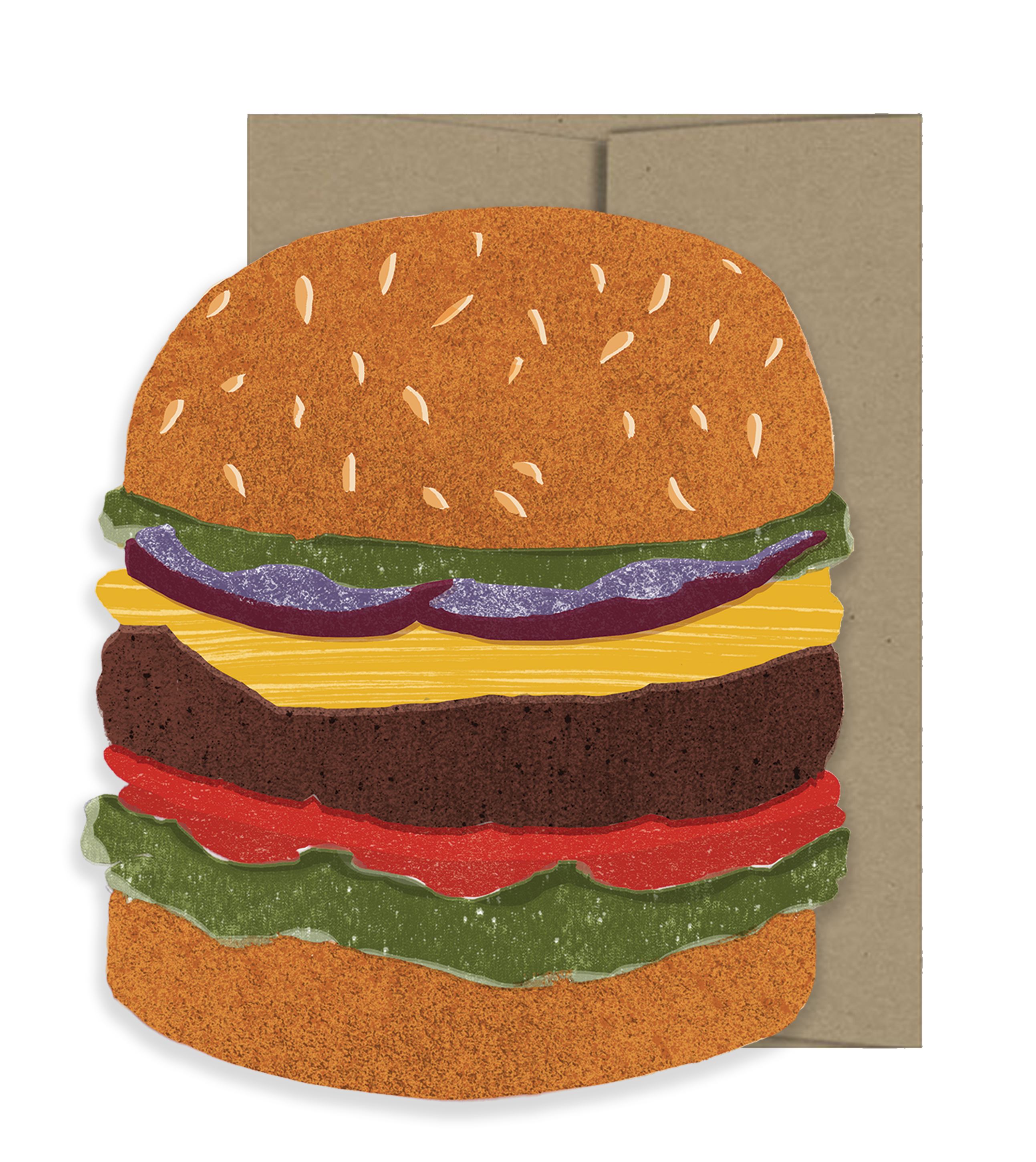 Hamburger Card - American Collection Die Cut