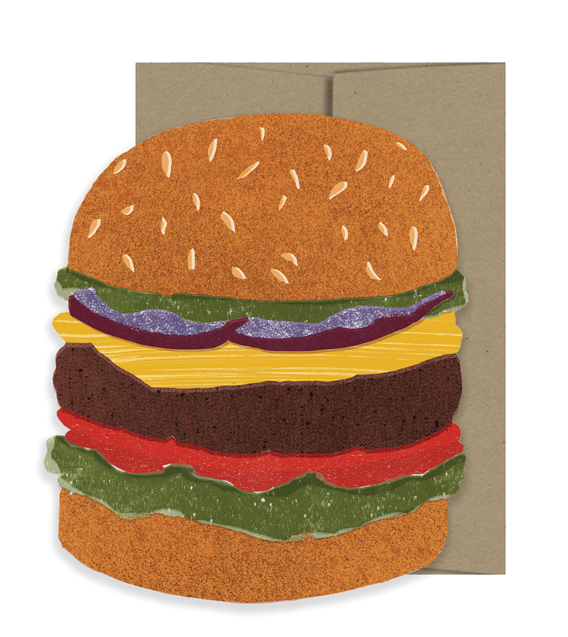 Hamburger Card - American Collection Die Cut-zoom-