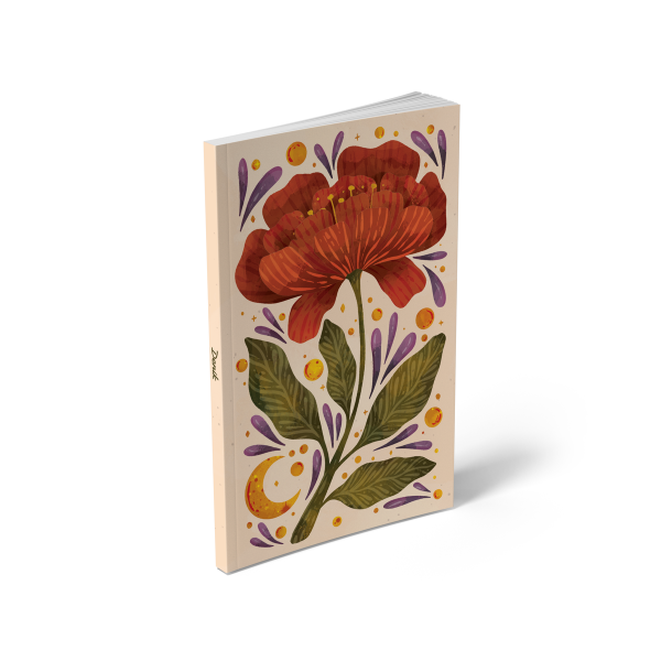 Burgundy Bloom Classic Layflat Notebook-zoom-4