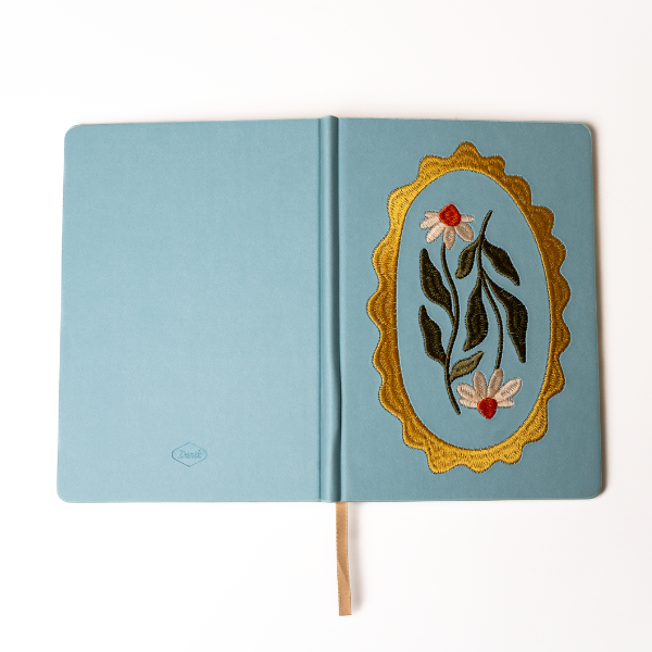 Daisy Frame Embroidered Notebook-zoom-