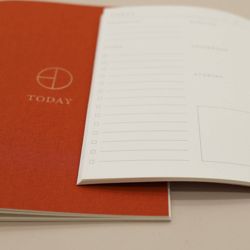 Terra Cotta Cloth Saddle Stitch Planner-zoom-