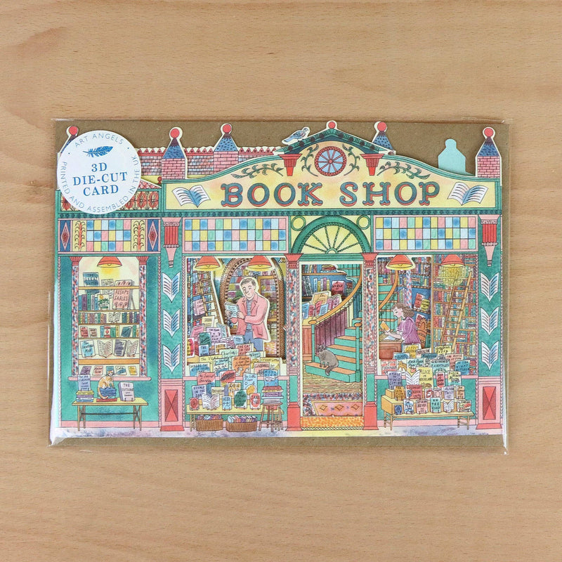Bookshop 3D Die-Cut Greeting Card-zoom-