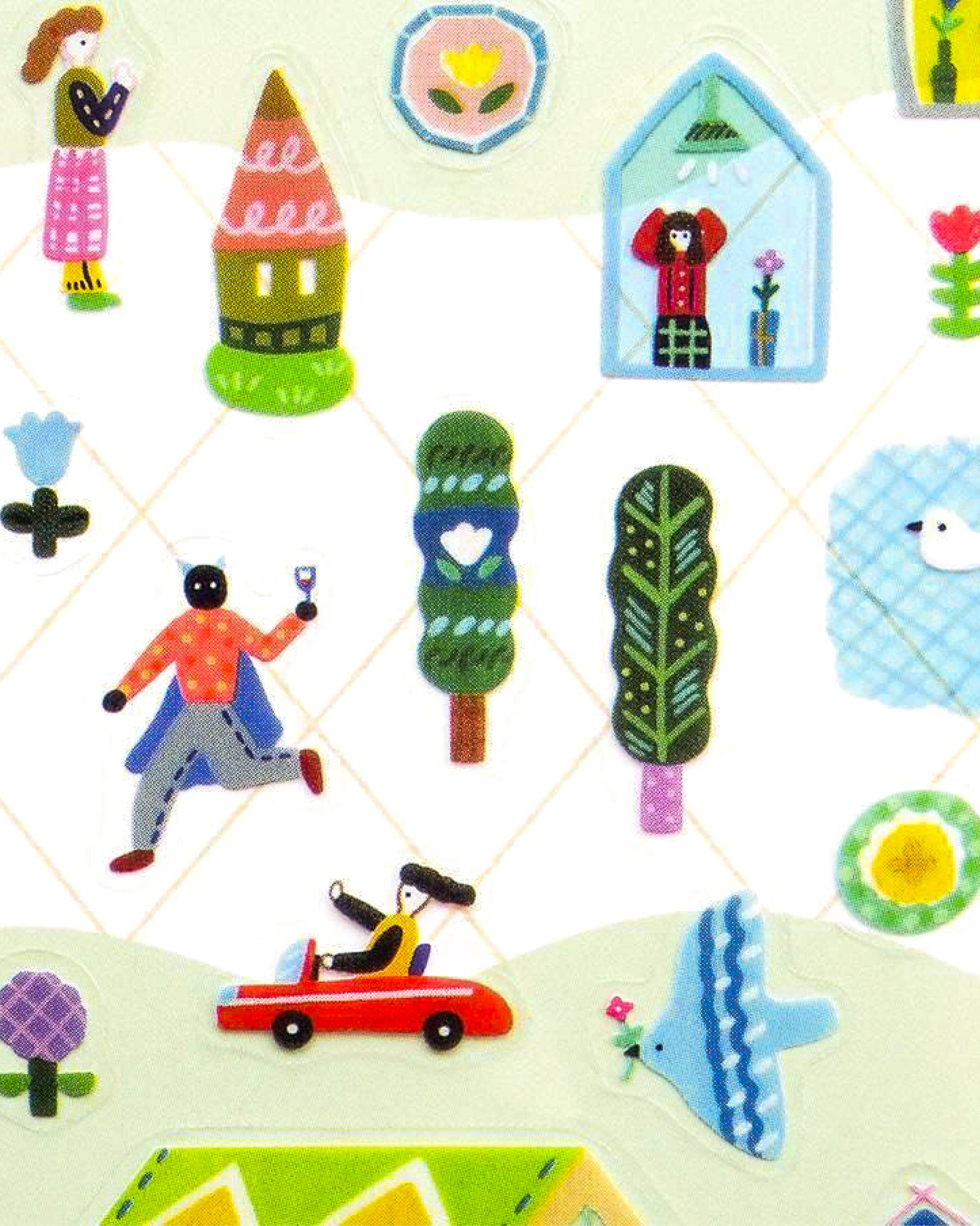 Clear Sticker Sheet - A Day in the City
