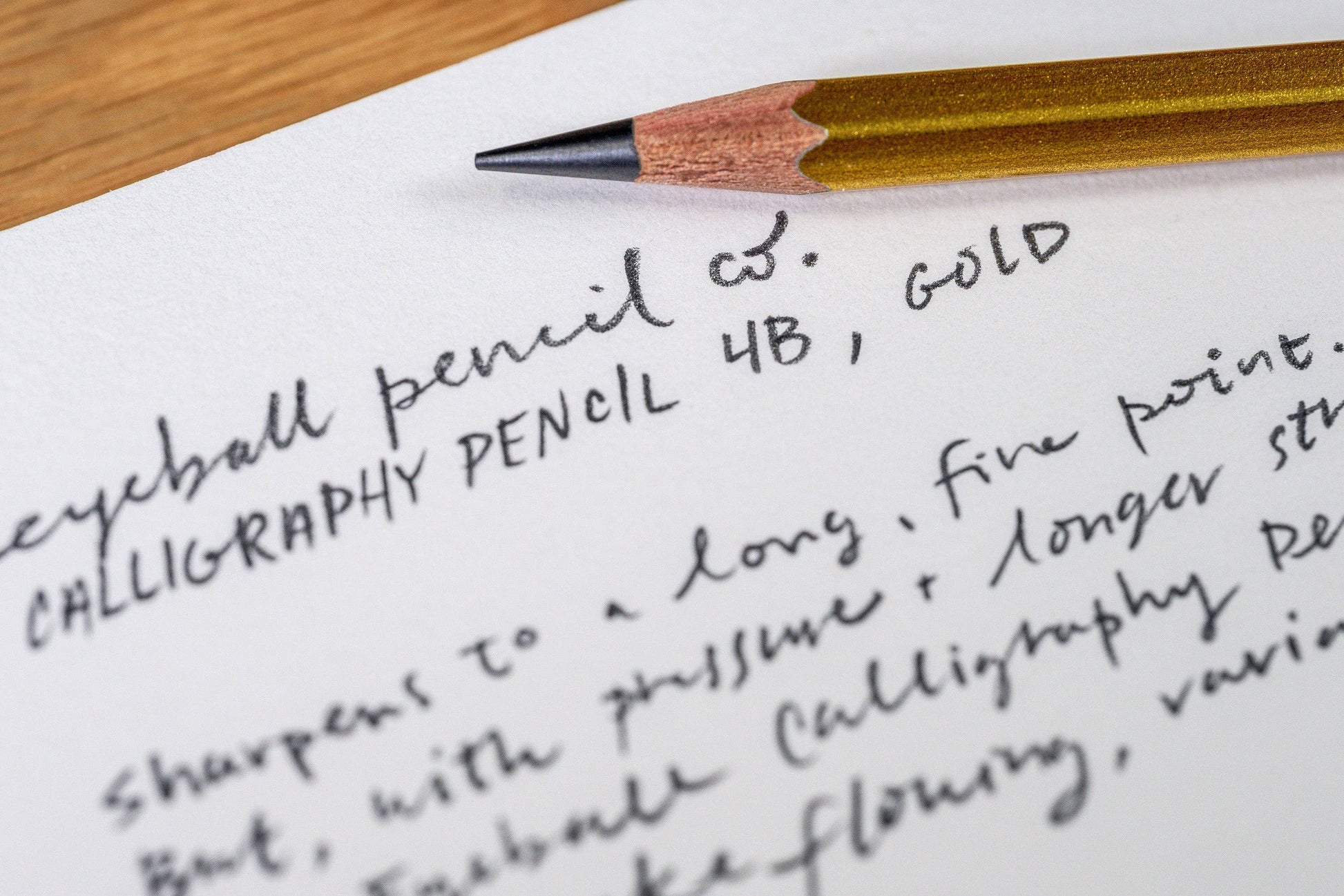 Calligraphy Pencil, 4B, Gold (POP Pack of 60)-7