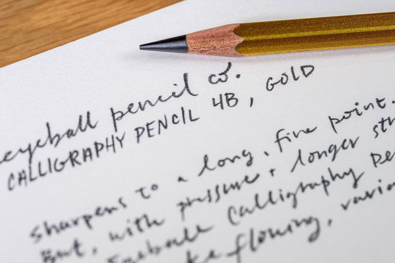 Calligraphy Pencil, 4B, Gold (POP Pack of 60)-zoom-