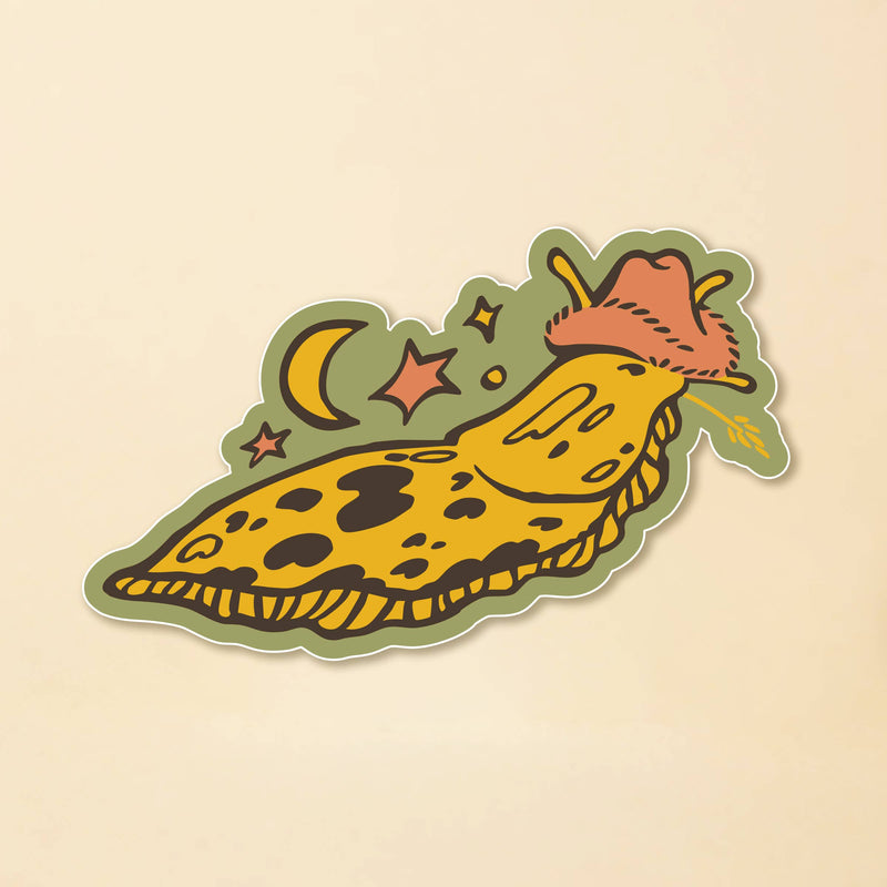 Banana Slug Cowboy Sticker-zoom-