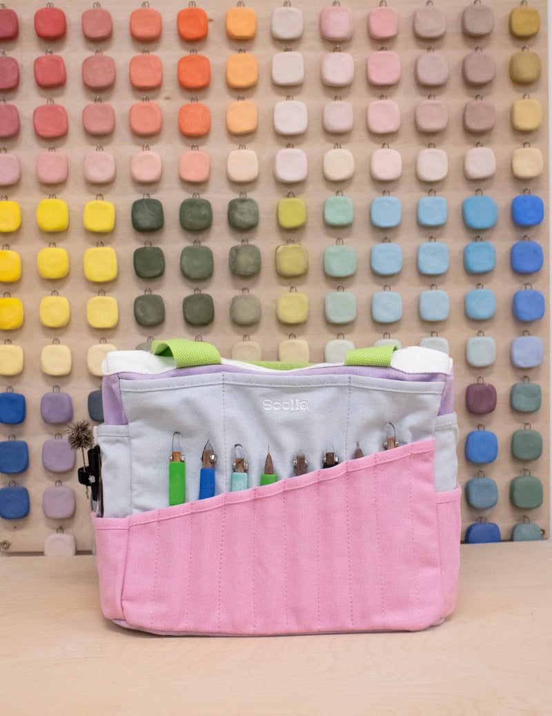 Soolla Studio Artist Bag, 80's Windbreaker, Knitting Crochet-zoom-
