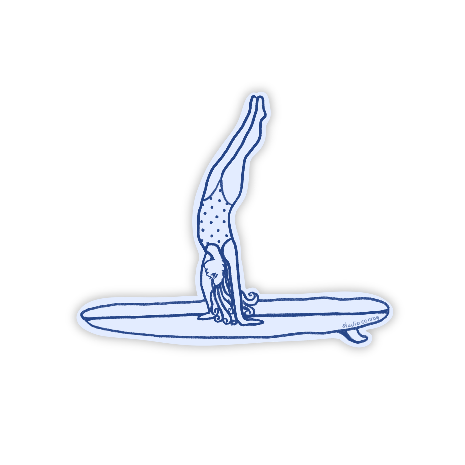 Surf Girl Die-Cut Sticker-1