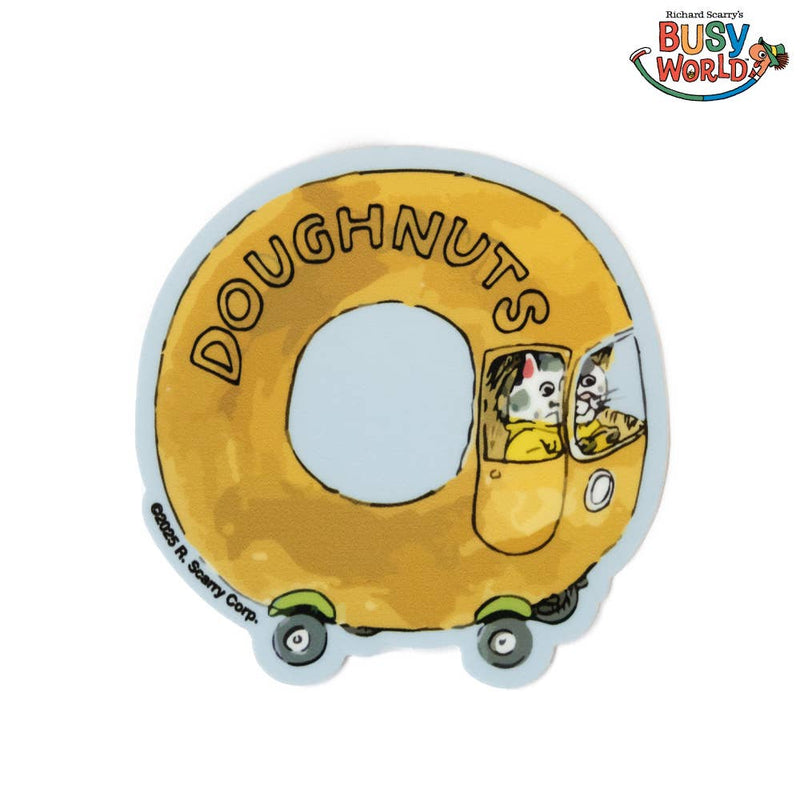 3P4 x Richard Scarry® - Doughnut Car Sticker-zoom-