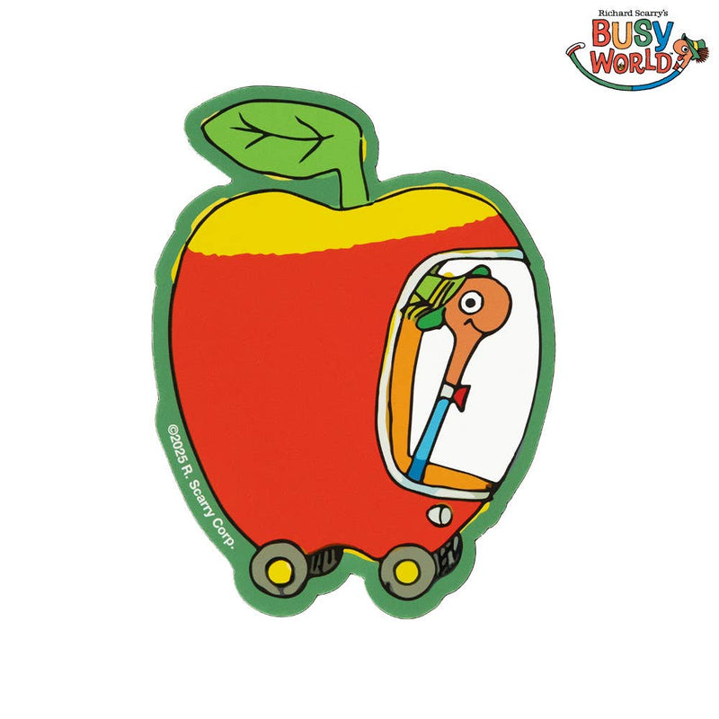 3P4 x Richard Scarry® - Apple Car Sticker-zoom-