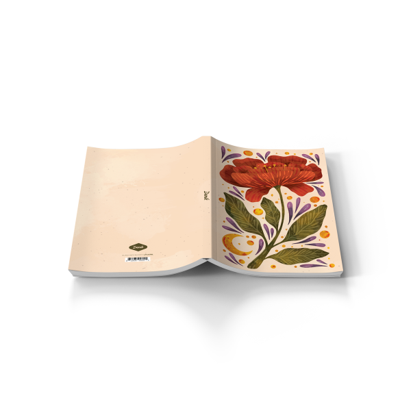 Burgundy Bloom Classic Layflat Notebook-6