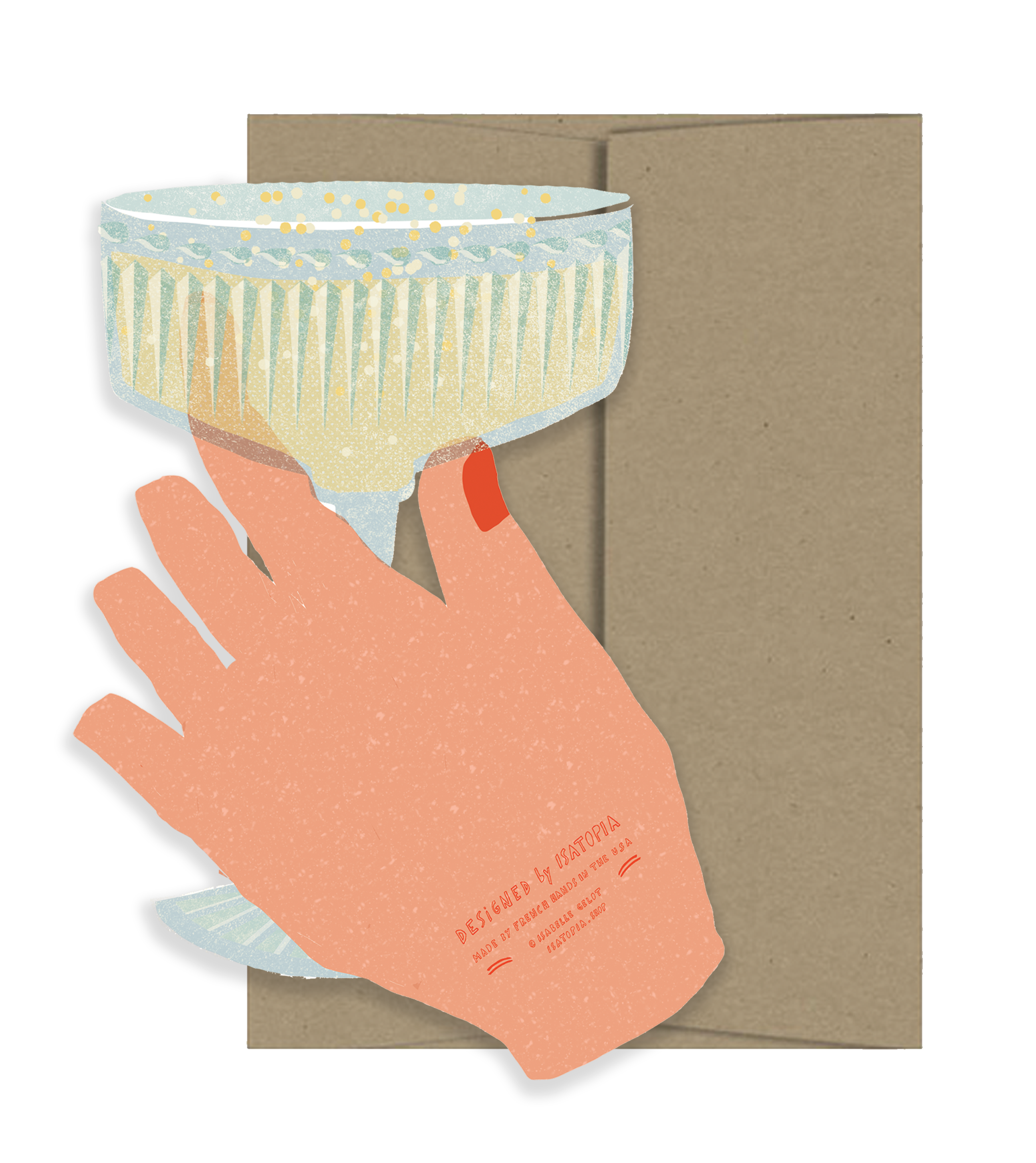 Coupe Chin-Chin - Die Cut Card-zoom-2