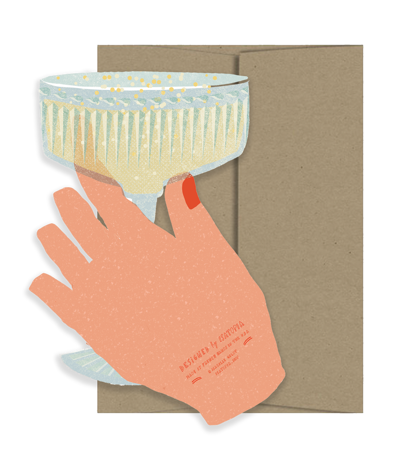 Coupe Chin-Chin - Die Cut Card-zoom-