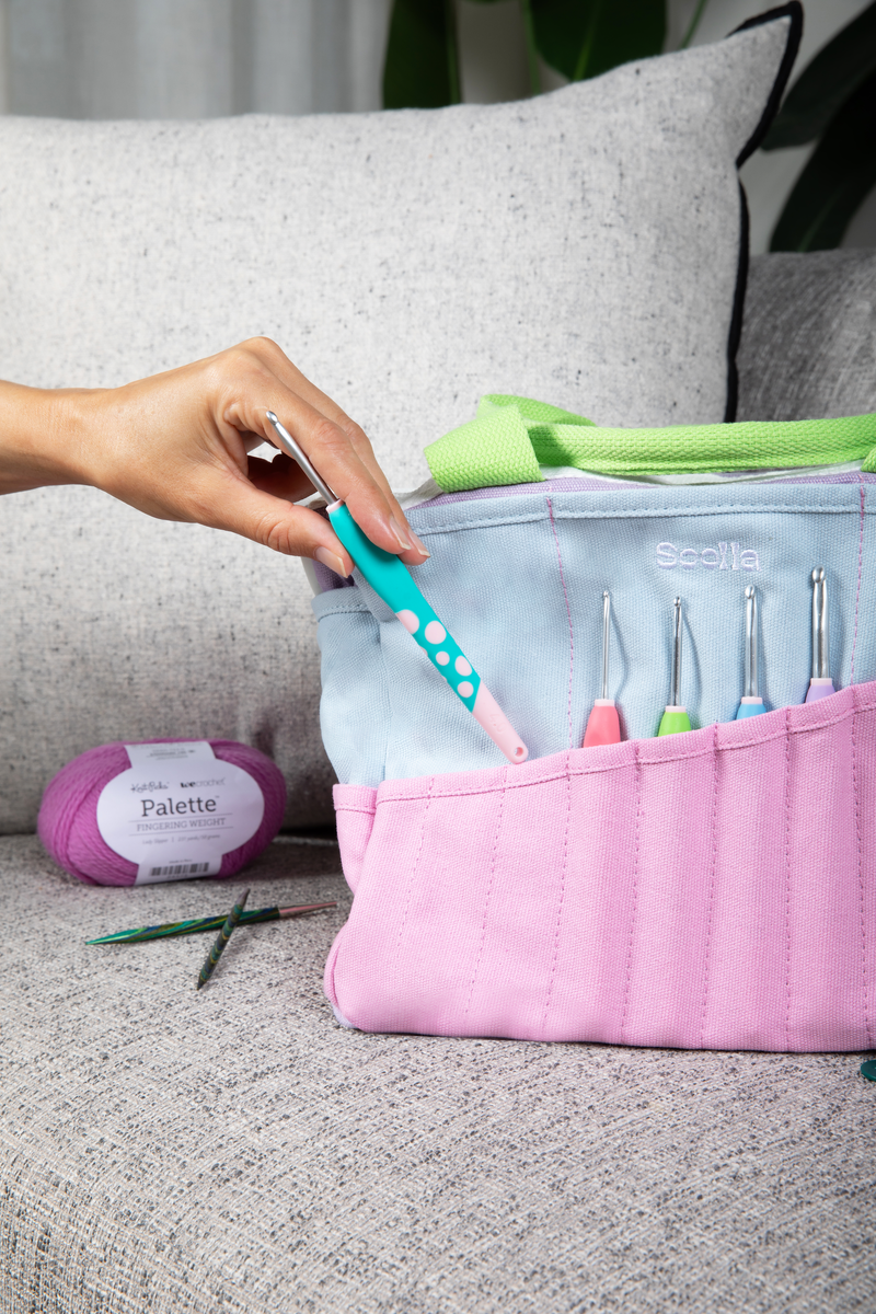 Soolla Studio Artist Bag, 80's Windbreaker, Knitting Crochet-zoom-