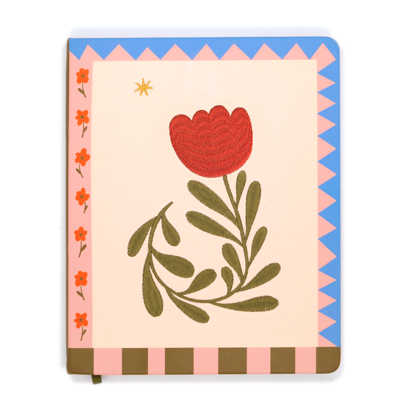 Star Tulip Embroidered Hardcover Sketchbook-zoom-