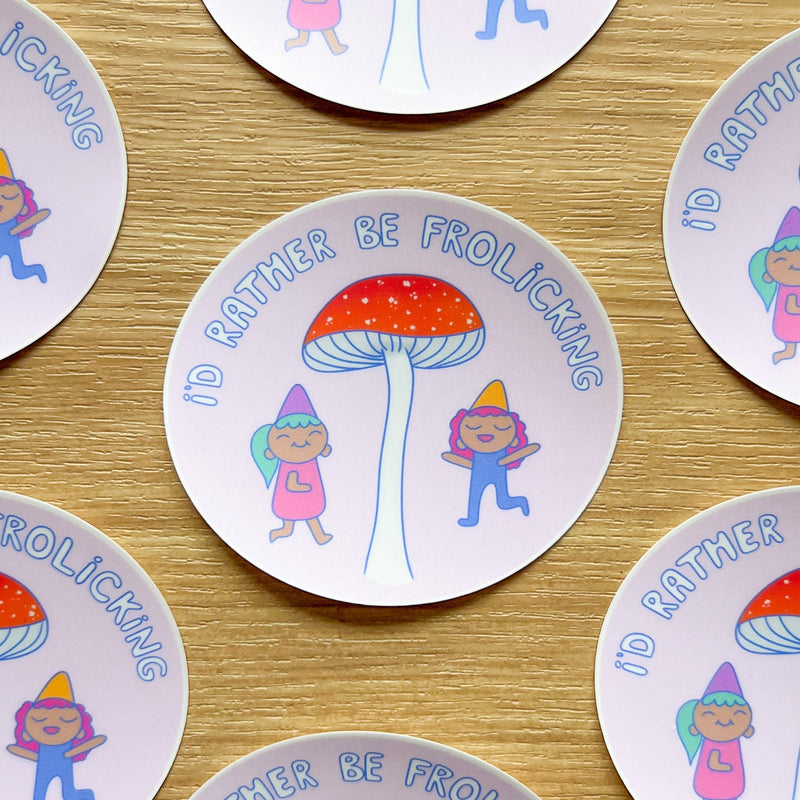 I'd Rather Be Frolicking Sticker-zoom-